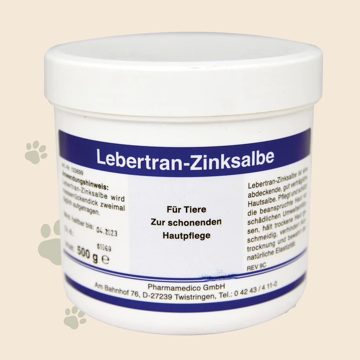 Lebertran-Zinksalbe zur Hautpflege, 500 g