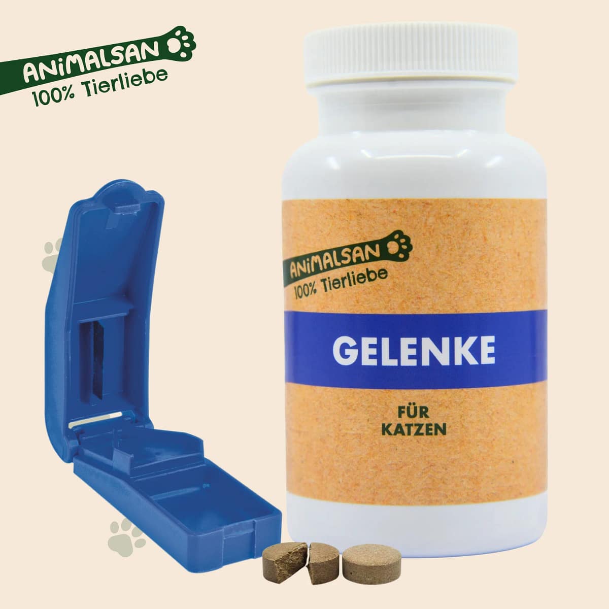 Animalsan Gelenke für Katzen +Gratis Tablettenteiler