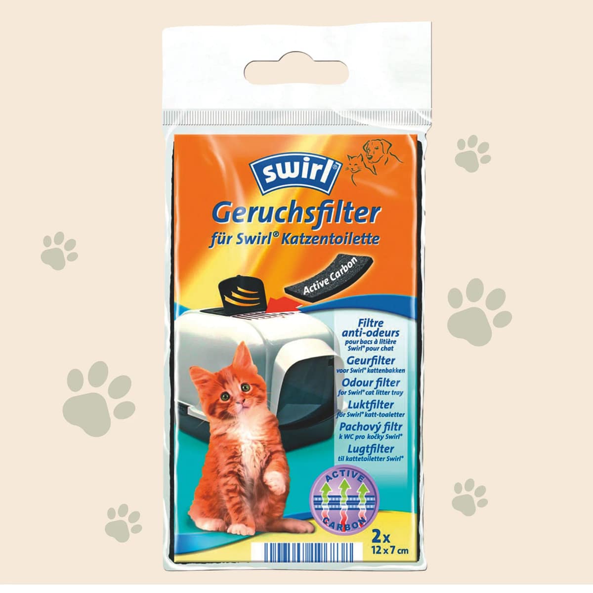Swirl Geruchsfilter für Katzenklo, 2er
